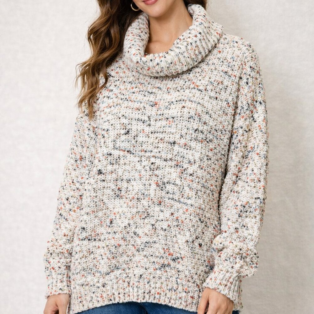Moon & Madison Sweater Womens XS‎ Multicolor Confetti Chunky Knit Pullover
